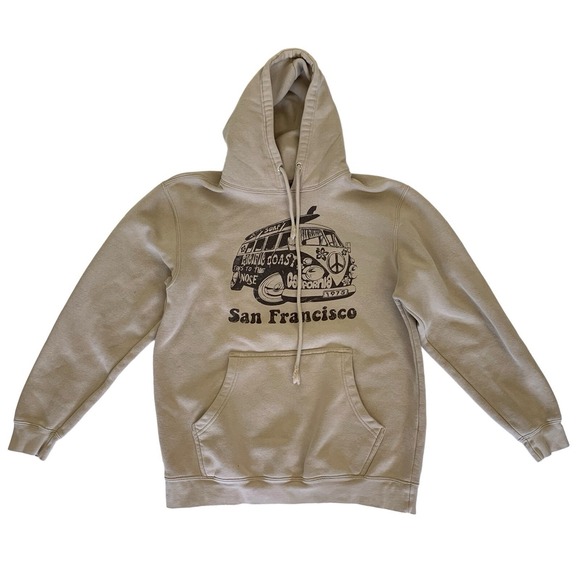 Lane Seven Other - Lane Seven Sweater Medium Tan Hoodie San Francisco Graphic Streetwear